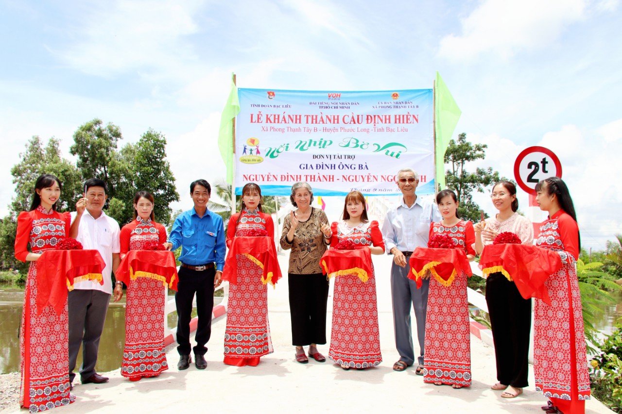 KHÁNH THÀNH CẦU ĐỊNH HIỀN - PHONG THẠNH TÂY B, PHƯỚC LONG, BẠC LIÊU