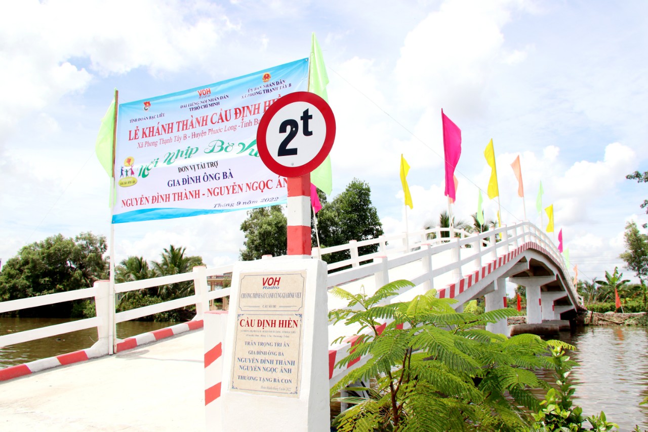 KHÁNH THÀNH CẦU ĐỊNH HIỀN - PHONG THẠNH TÂY B, PHƯỚC LONG, BẠC LIÊU