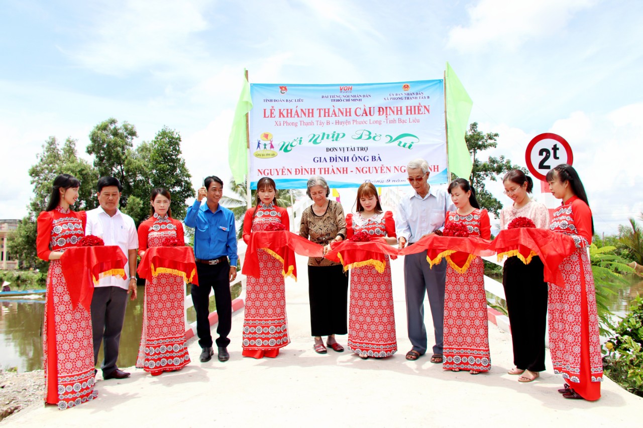 KHÁNH THÀNH CẦU ĐỊNH HIỀN - PHONG THẠNH TÂY B, PHƯỚC LONG, BẠC LIÊU
