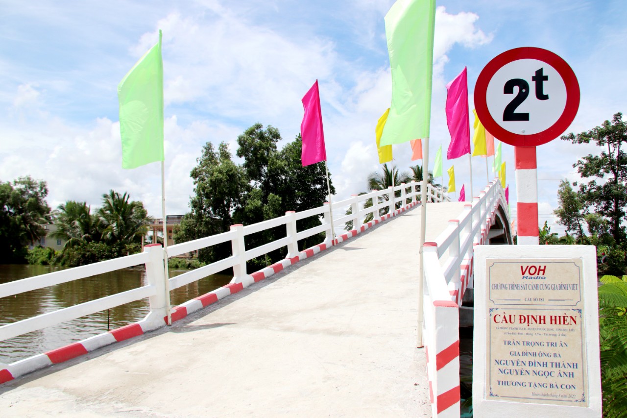 KHÁNH THÀNH CẦU ĐỊNH HIỀN - PHONG THẠNH TÂY B, PHƯỚC LONG, BẠC LIÊU