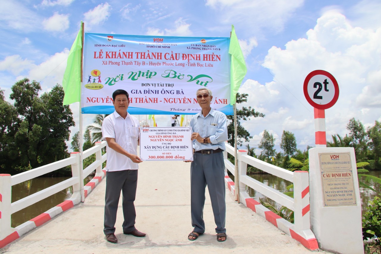 KHÁNH THÀNH CẦU ĐỊNH HIỀN - PHONG THẠNH TÂY B, PHƯỚC LONG, BẠC LIÊU