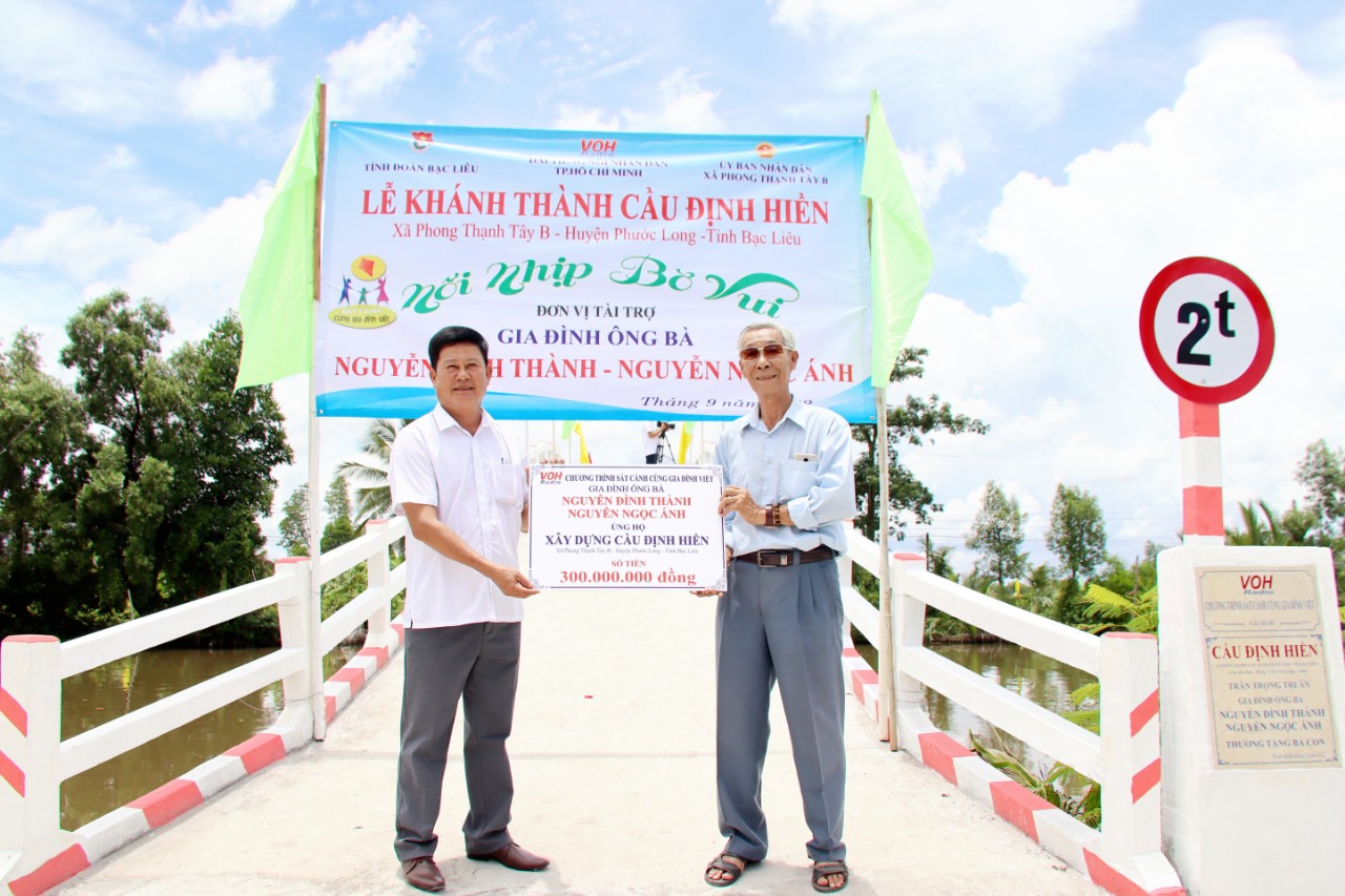 KHÁNH THÀNH CẦU ĐỊNH HIỀN - PHONG THẠNH TÂY B, PHƯỚC LONG, BẠC LIÊU