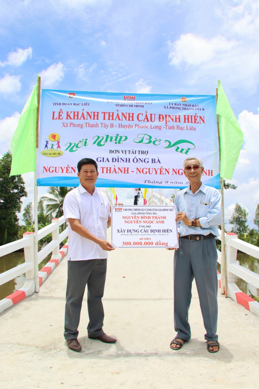 KHÁNH THÀNH CẦU ĐỊNH HIỀN - PHONG THẠNH TÂY B, PHƯỚC LONG, BẠC LIÊU