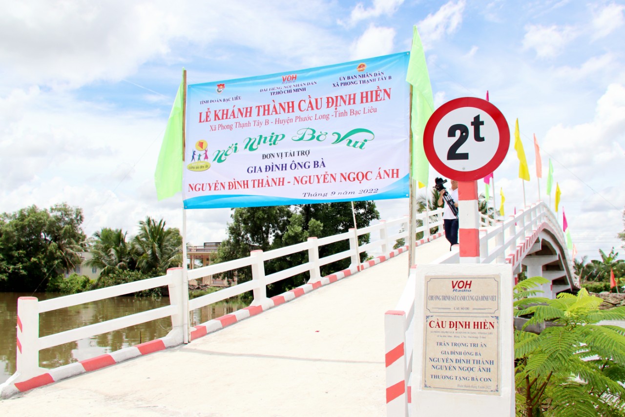 KHÁNH THÀNH CẦU ĐỊNH HIỀN - PHONG THẠNH TÂY B, PHƯỚC LONG, BẠC LIÊU