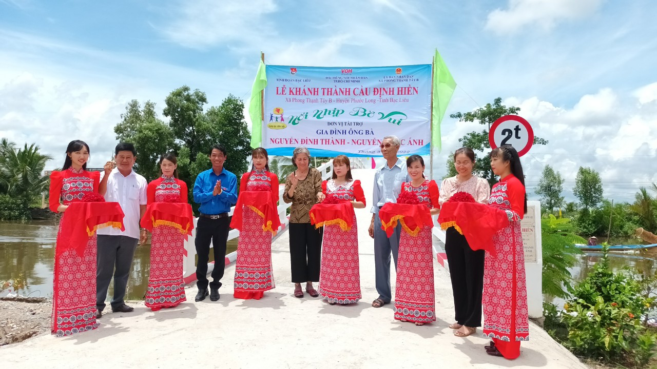 KHÁNH THÀNH CẦU ĐỊNH HIỀN - PHONG THẠNH TÂY B, PHƯỚC LONG, BẠC LIÊU