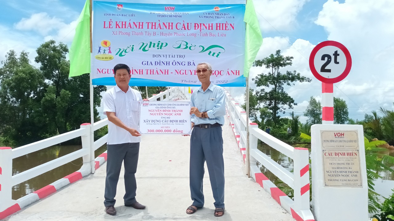 KHÁNH THÀNH CẦU ĐỊNH HIỀN - PHONG THẠNH TÂY B, PHƯỚC LONG, BẠC LIÊU