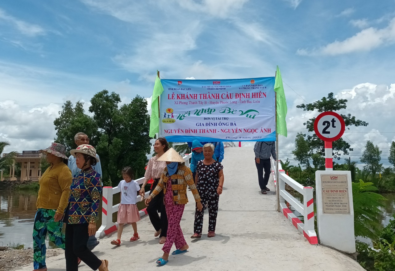KHÁNH THÀNH CẦU ĐỊNH HIỀN - PHONG THẠNH TÂY B, PHƯỚC LONG, BẠC LIÊU