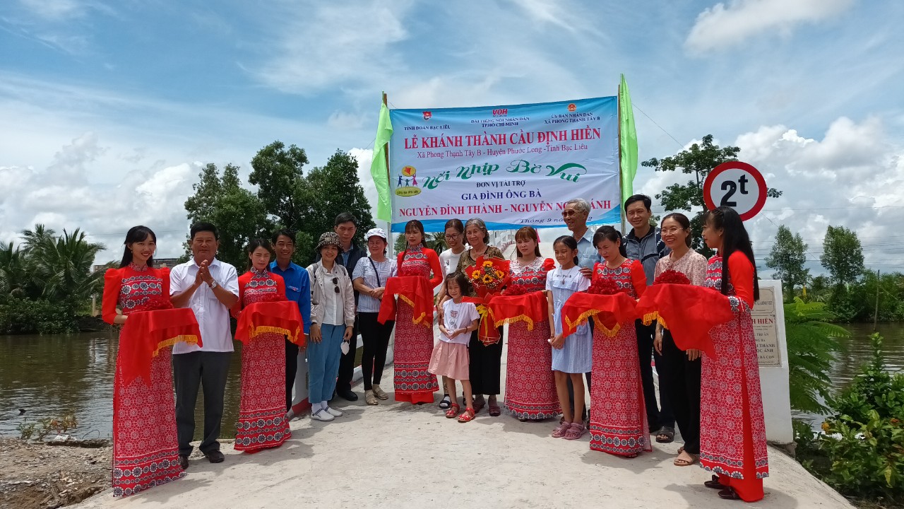 KHÁNH THÀNH CẦU ĐỊNH HIỀN - PHONG THẠNH TÂY B, PHƯỚC LONG, BẠC LIÊU