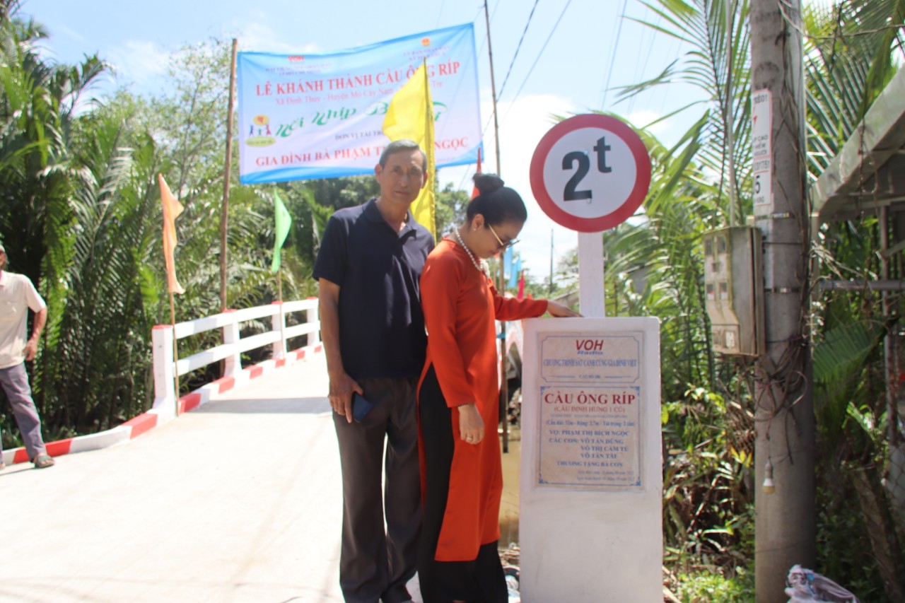 KHÁNH THÀNH CẦU ÔNG RÍP - XÃ ĐỊNH THỦY, HUYỆN MỎ CÀY NAM, TỈNH BẾN TRE