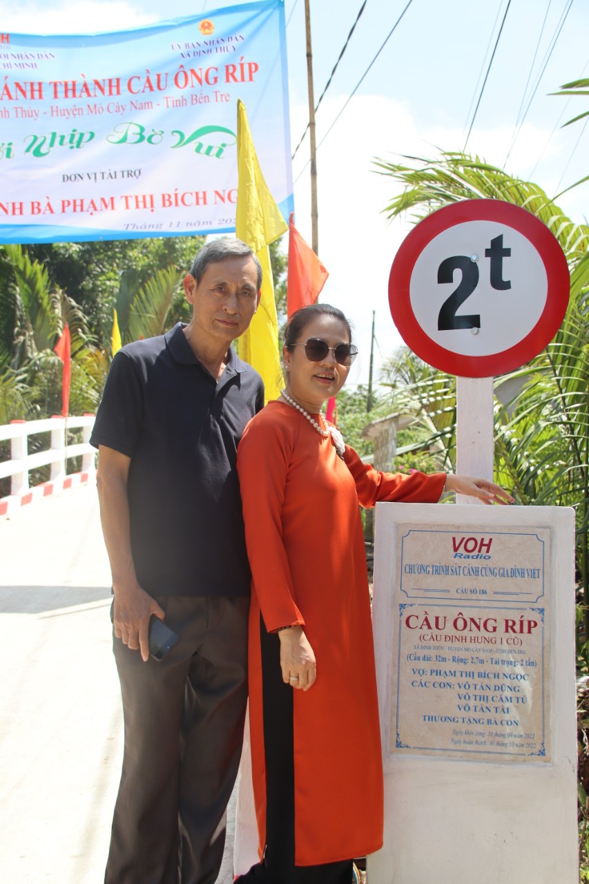 KHÁNH THÀNH CẦU ÔNG RÍP - XÃ ĐỊNH THỦY, HUYỆN MỎ CÀY NAM, TỈNH BẾN TRE
