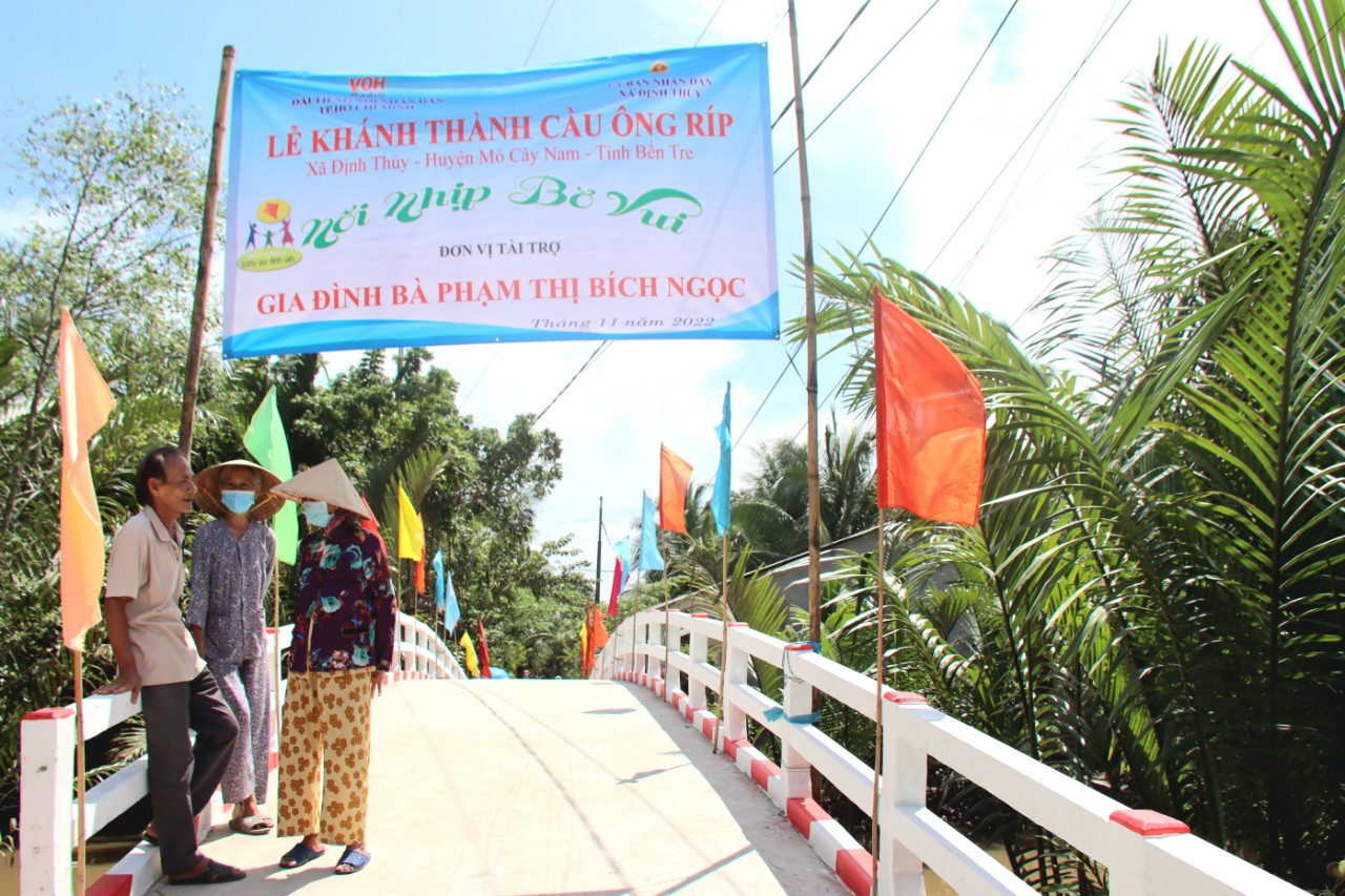 KHÁNH THÀNH CẦU ÔNG RÍP - XÃ ĐỊNH THỦY, HUYỆN MỎ CÀY NAM, TỈNH BẾN TRE