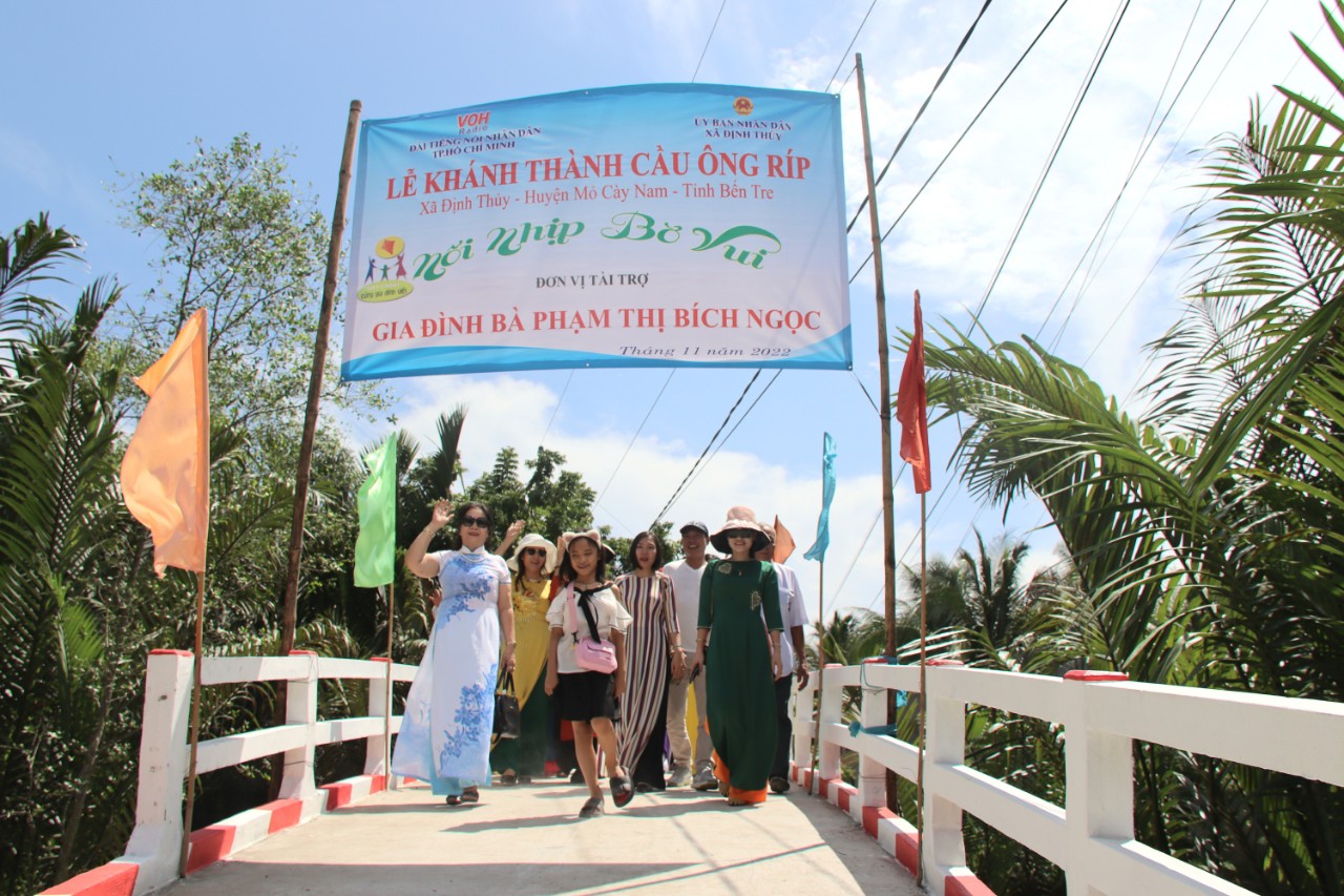 KHÁNH THÀNH CẦU ÔNG RÍP - XÃ ĐỊNH THỦY, HUYỆN MỎ CÀY NAM, TỈNH BẾN TRE