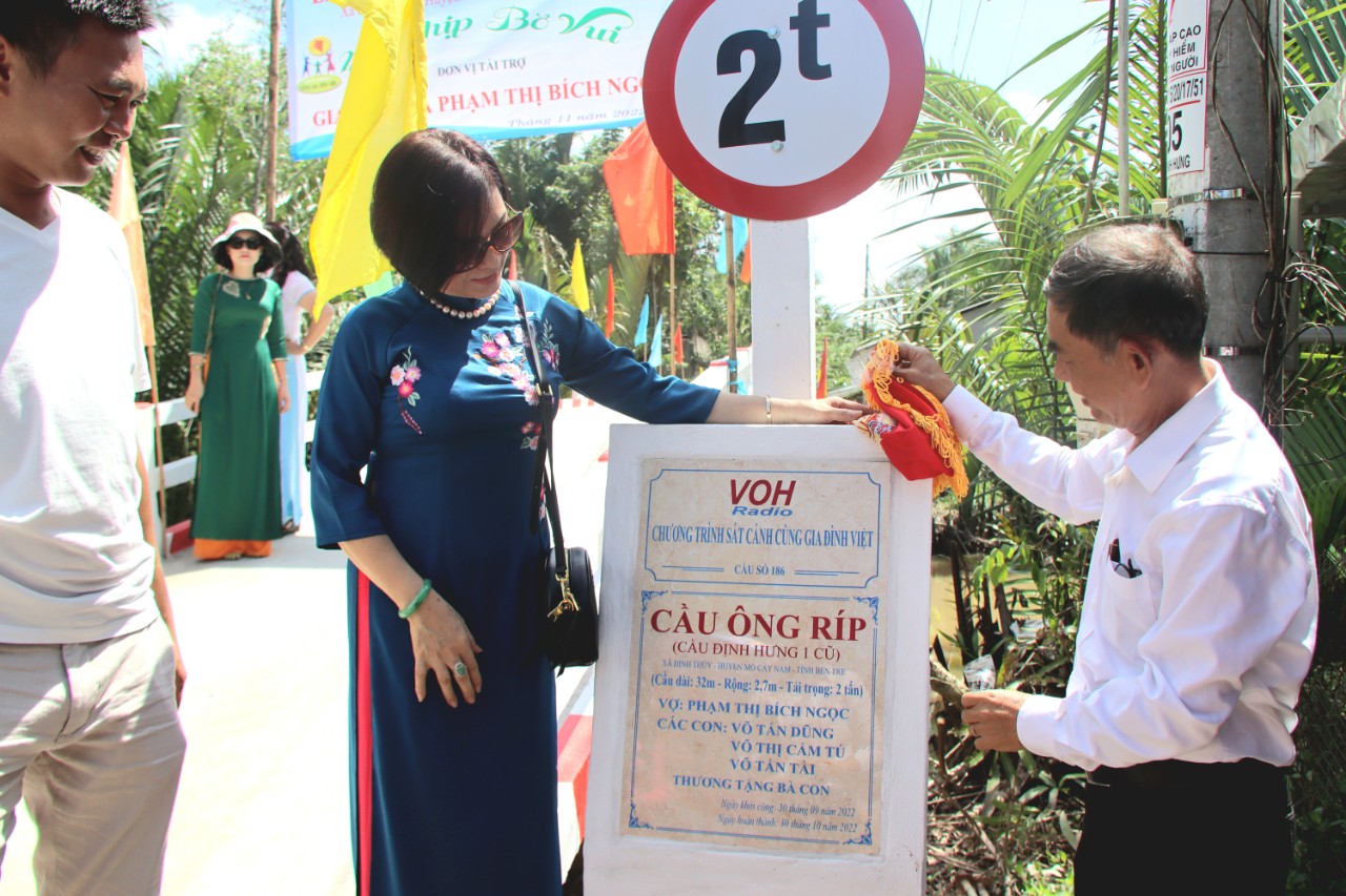 KHÁNH THÀNH CẦU ÔNG RÍP - XÃ ĐỊNH THỦY, HUYỆN MỎ CÀY NAM, TỈNH BẾN TRE