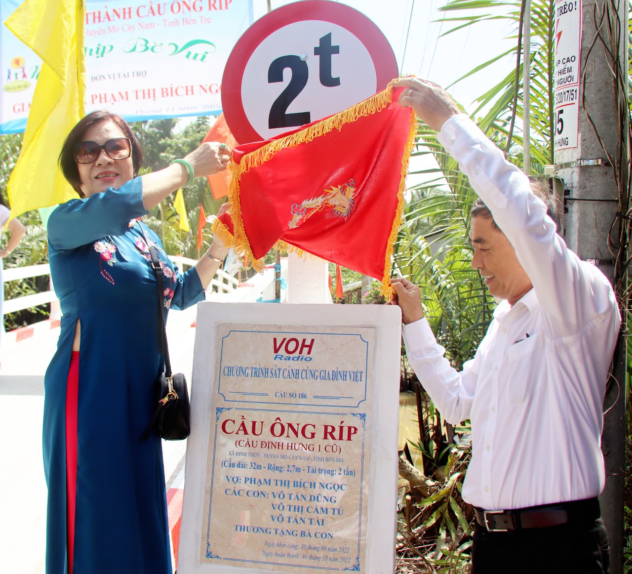 KHÁNH THÀNH CẦU ÔNG RÍP - XÃ ĐỊNH THỦY, HUYỆN MỎ CÀY NAM, TỈNH BẾN TRE