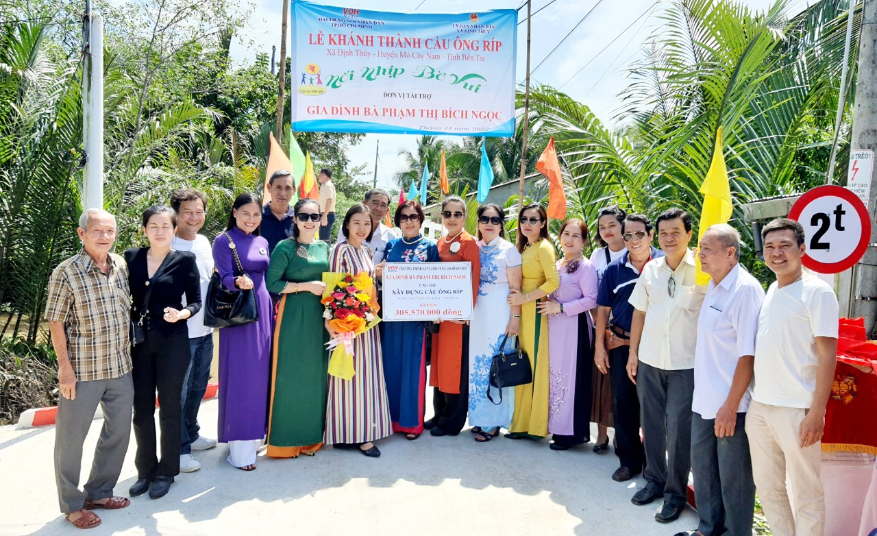 KHÁNH THÀNH CẦU ÔNG RÍP - XÃ ĐỊNH THỦY, HUYỆN MỎ CÀY NAM, TỈNH BẾN TRE