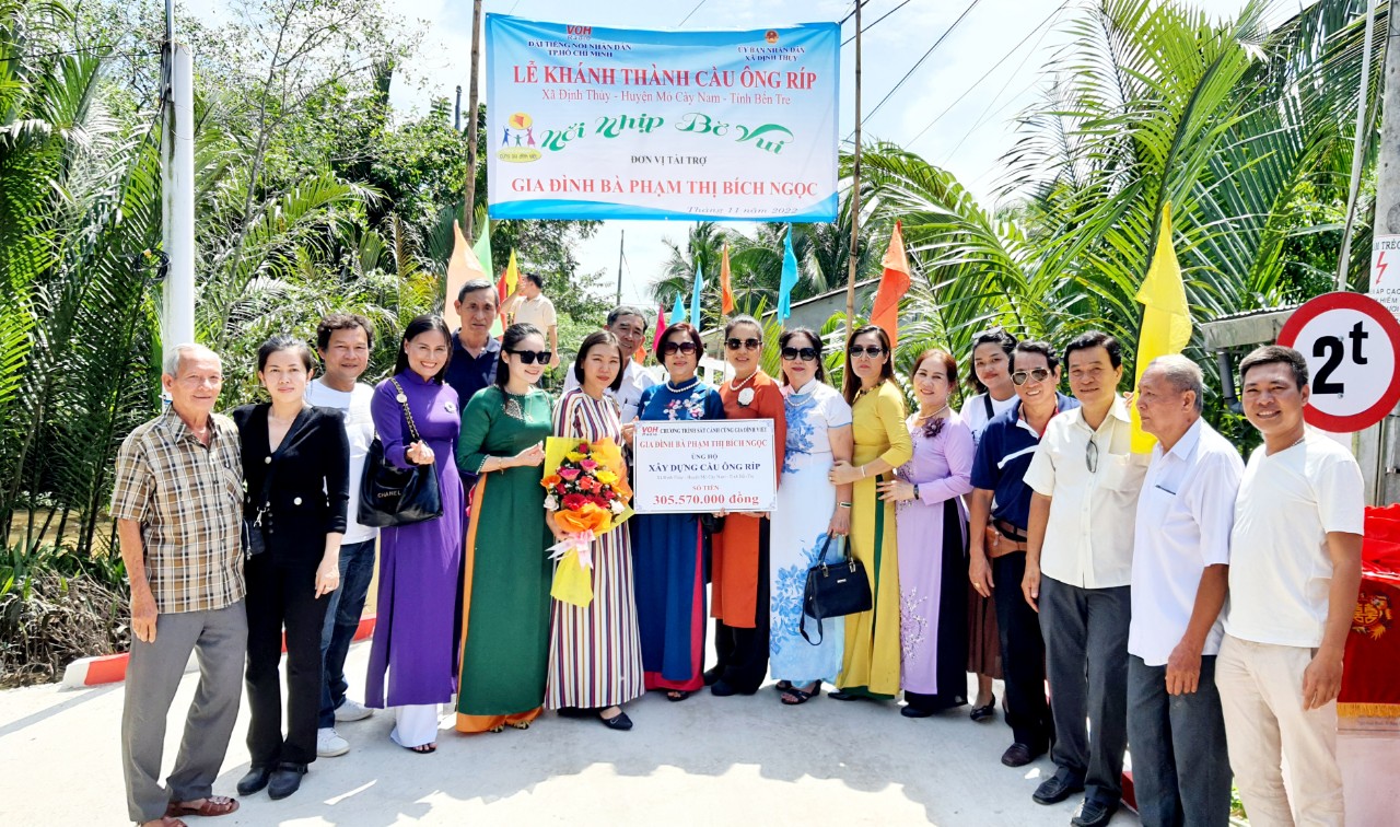 KHÁNH THÀNH CẦU ÔNG RÍP - XÃ ĐỊNH THỦY, HUYỆN MỎ CÀY NAM, TỈNH BẾN TRE