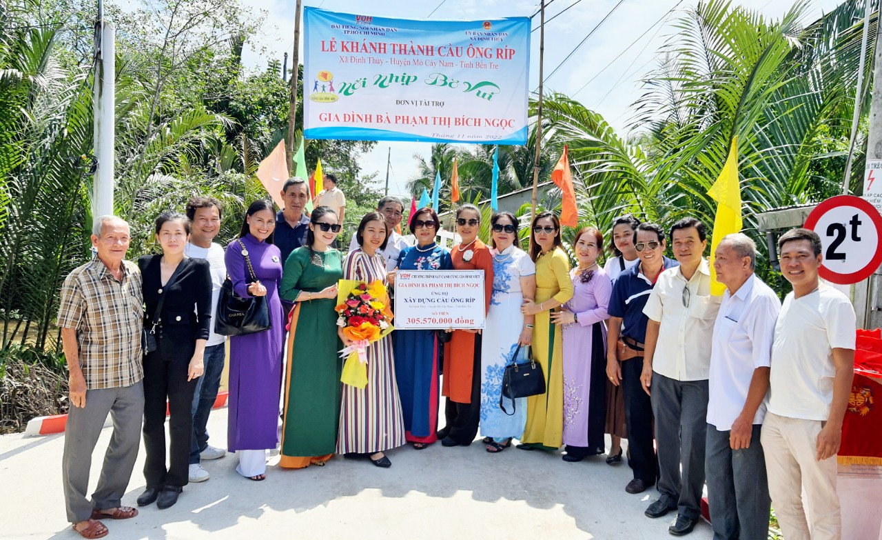 KHÁNH THÀNH CẦU ÔNG RÍP - XÃ ĐỊNH THỦY, HUYỆN MỎ CÀY NAM, TỈNH BẾN TRE