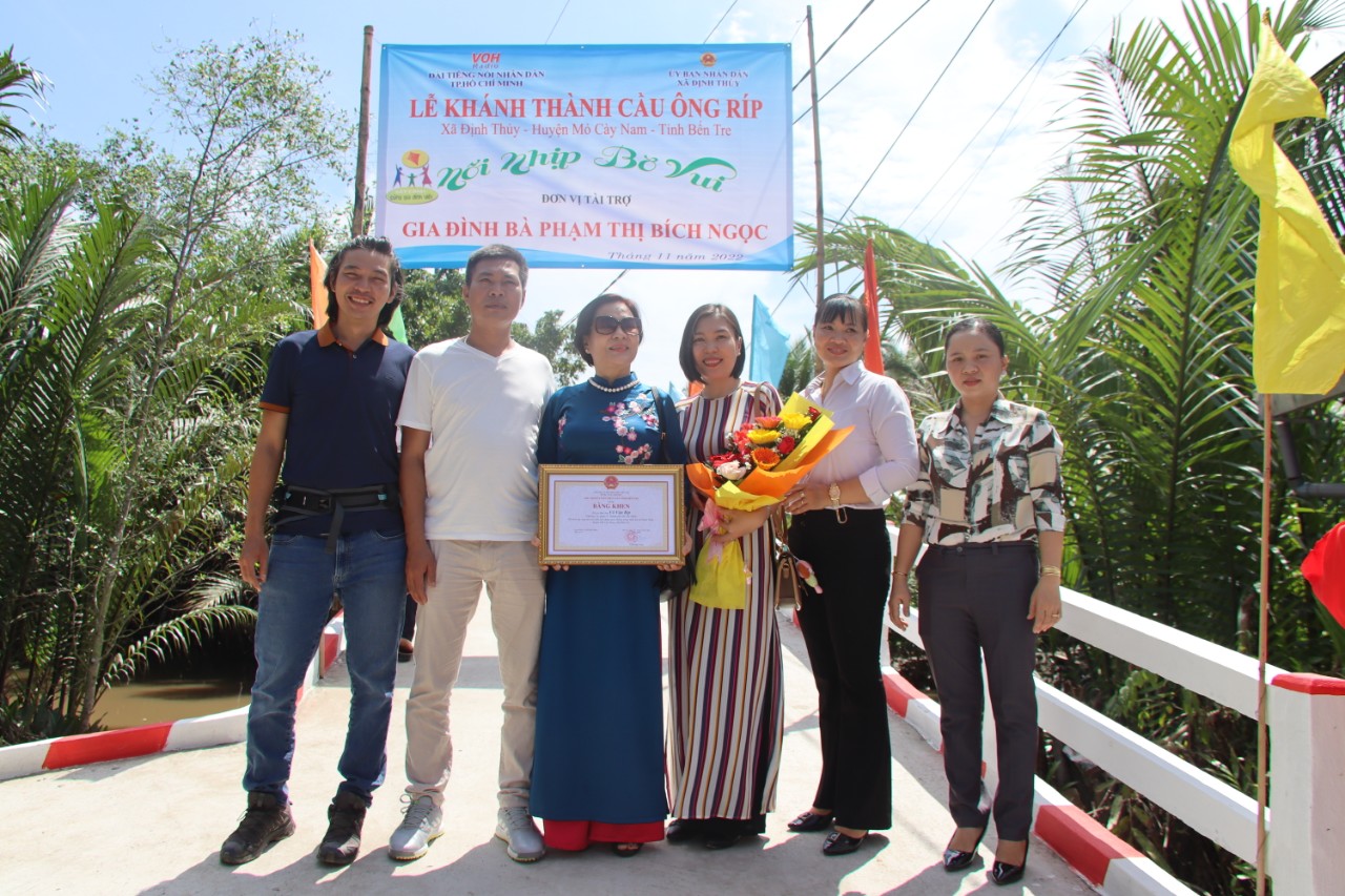KHÁNH THÀNH CẦU ÔNG RÍP - XÃ ĐỊNH THỦY, HUYỆN MỎ CÀY NAM, TỈNH BẾN TRE