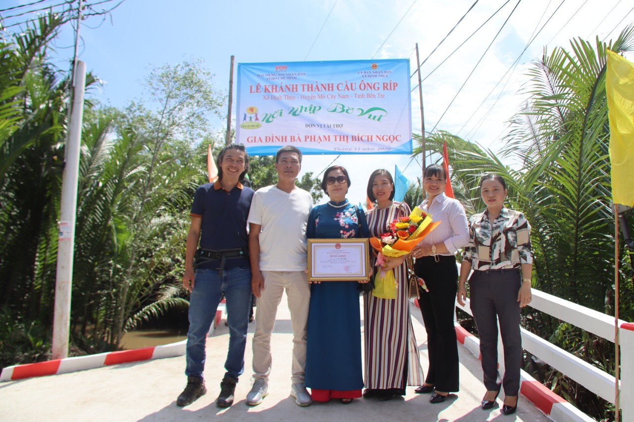 KHÁNH THÀNH CẦU ÔNG RÍP - XÃ ĐỊNH THỦY, HUYỆN MỎ CÀY NAM, TỈNH BẾN TRE