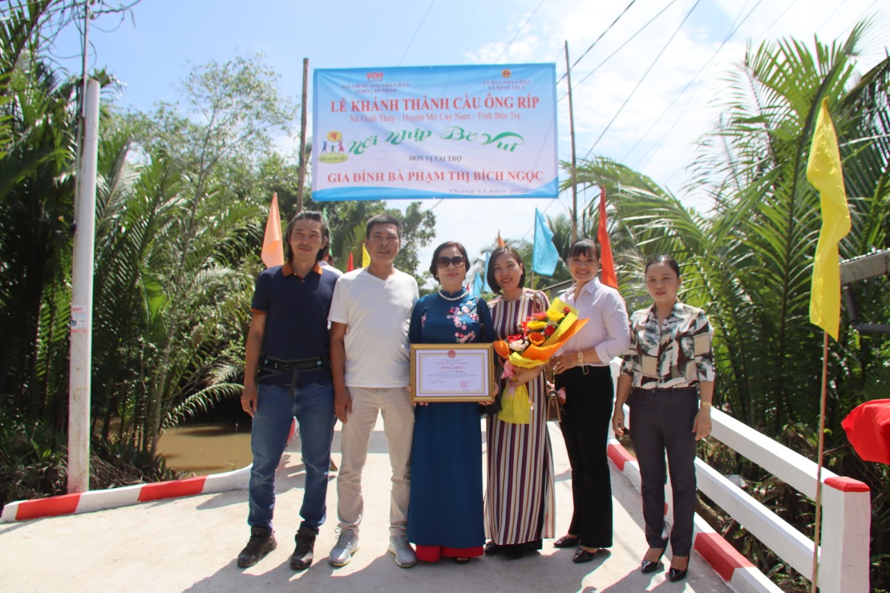 KHÁNH THÀNH CẦU ÔNG RÍP - XÃ ĐỊNH THỦY, HUYỆN MỎ CÀY NAM, TỈNH BẾN TRE