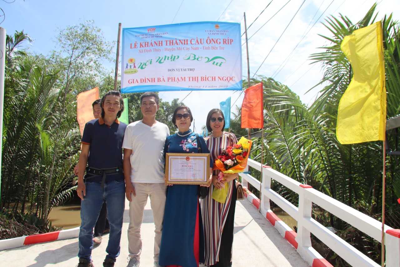 KHÁNH THÀNH CẦU ÔNG RÍP - XÃ ĐỊNH THỦY, HUYỆN MỎ CÀY NAM, TỈNH BẾN TRE