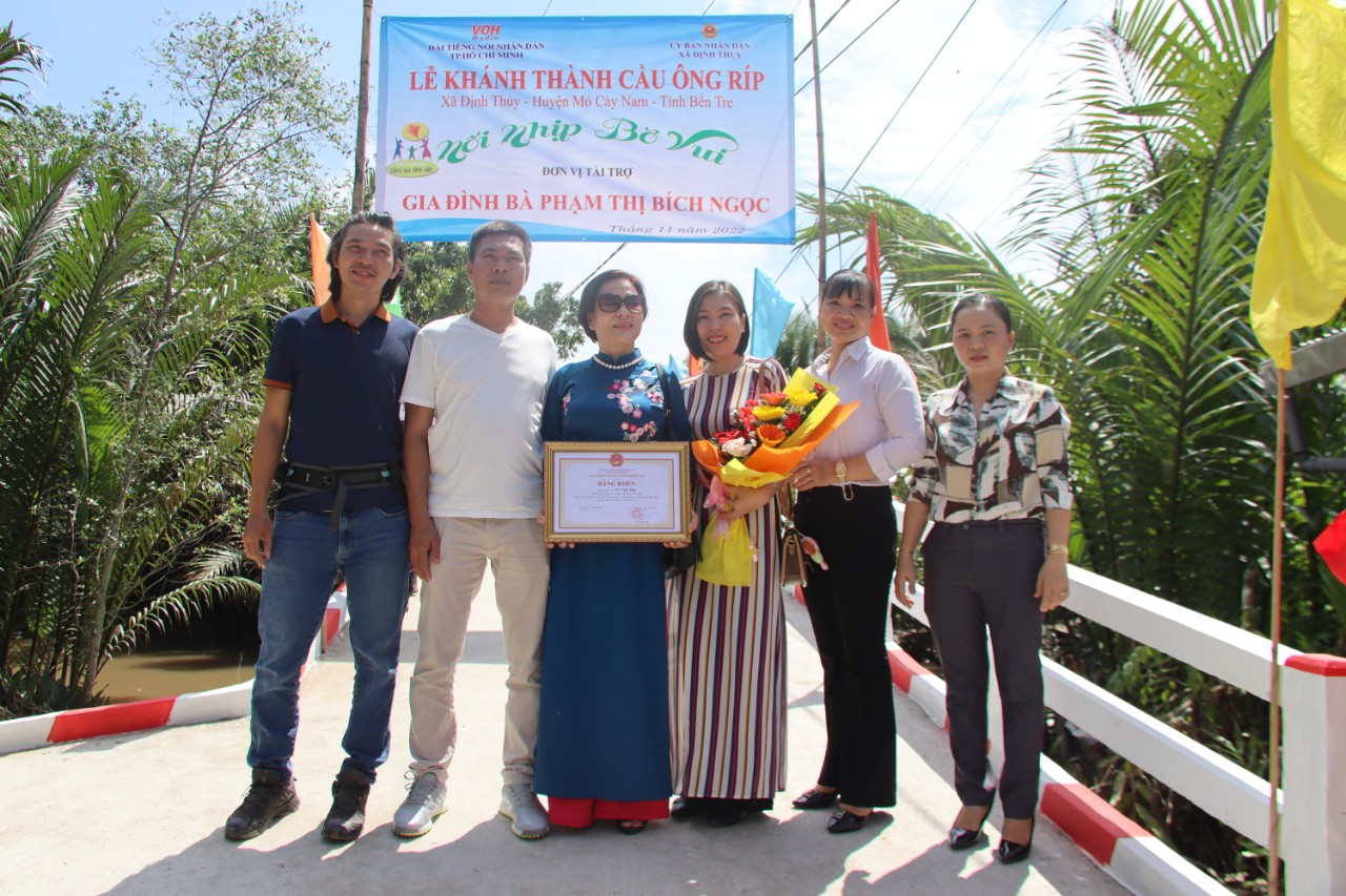 KHÁNH THÀNH CẦU ÔNG RÍP - XÃ ĐỊNH THỦY, HUYỆN MỎ CÀY NAM, TỈNH BẾN TRE