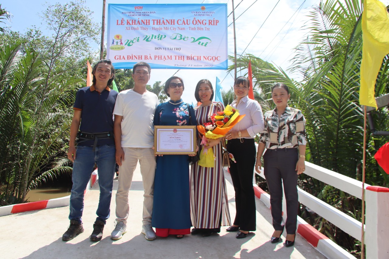 KHÁNH THÀNH CẦU ÔNG RÍP - XÃ ĐỊNH THỦY, HUYỆN MỎ CÀY NAM, TỈNH BẾN TRE