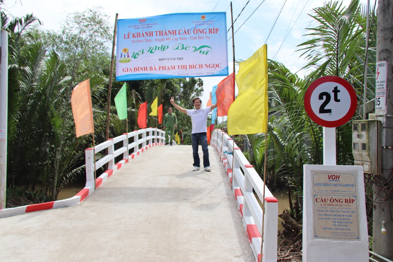 KHÁNH THÀNH CẦU ÔNG RÍP - XÃ ĐỊNH THỦY, HUYỆN MỎ CÀY NAM, TỈNH BẾN TRE