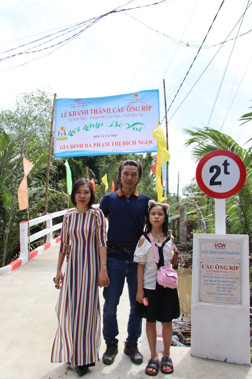 KHÁNH THÀNH CẦU ÔNG RÍP - XÃ ĐỊNH THỦY, HUYỆN MỎ CÀY NAM, TỈNH BẾN TRE