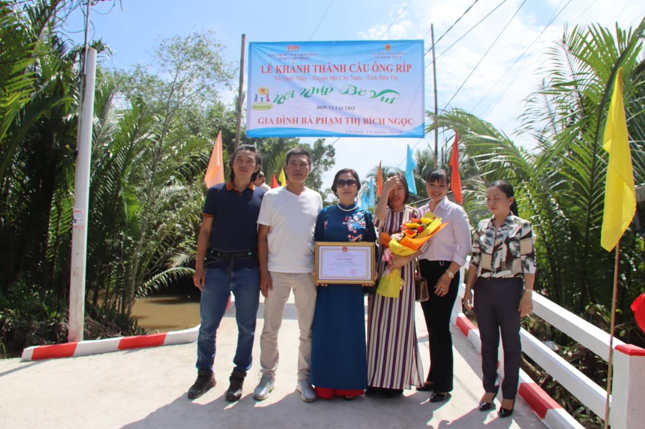 KHÁNH THÀNH CẦU ÔNG RÍP - XÃ ĐỊNH THỦY, HUYỆN MỎ CÀY NAM, TỈNH BẾN TRE