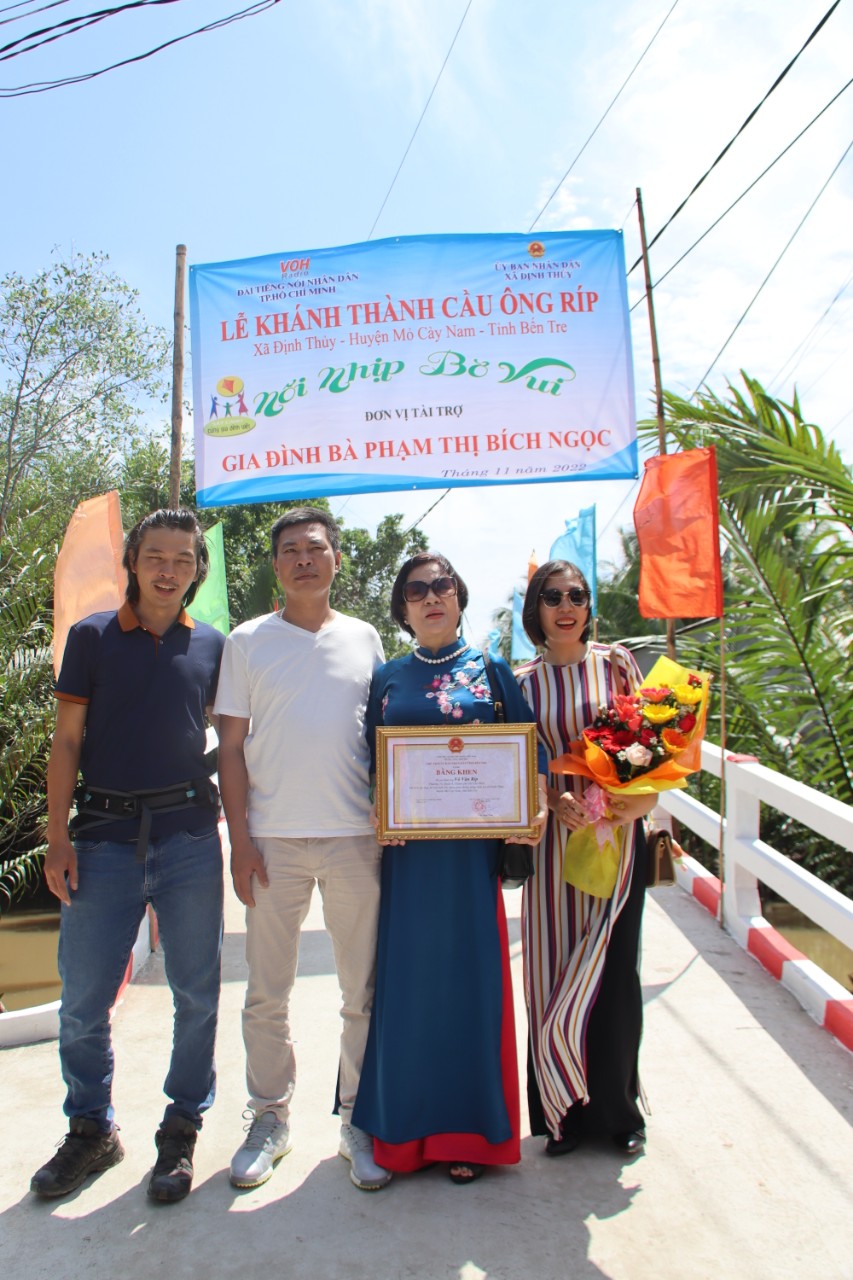 KHÁNH THÀNH CẦU ÔNG RÍP - XÃ ĐỊNH THỦY, HUYỆN MỎ CÀY NAM, TỈNH BẾN TRE