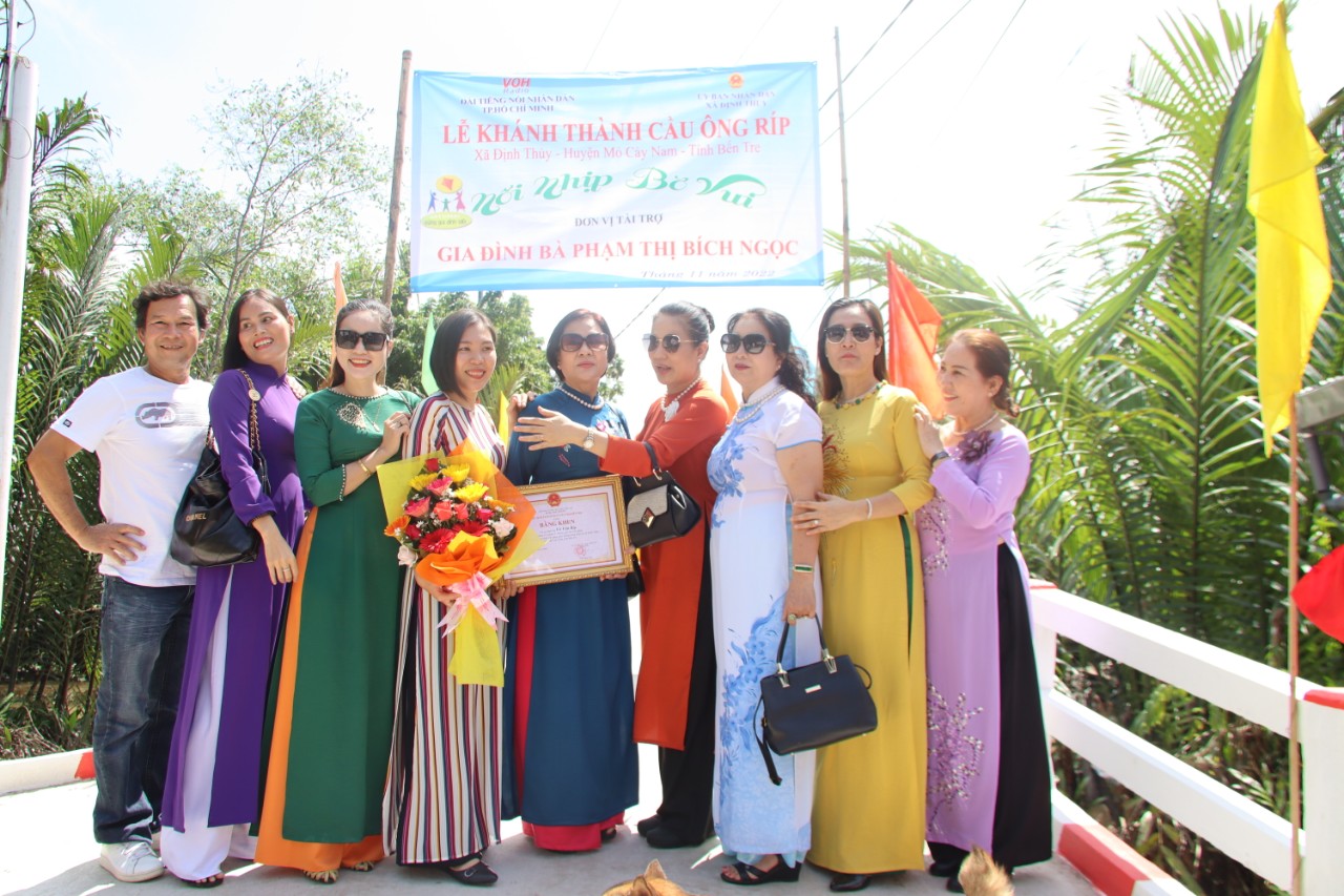KHÁNH THÀNH CẦU ÔNG RÍP - XÃ ĐỊNH THỦY, HUYỆN MỎ CÀY NAM, TỈNH BẾN TRE