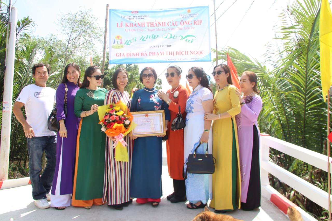 KHÁNH THÀNH CẦU ÔNG RÍP - XÃ ĐỊNH THỦY, HUYỆN MỎ CÀY NAM, TỈNH BẾN TRE