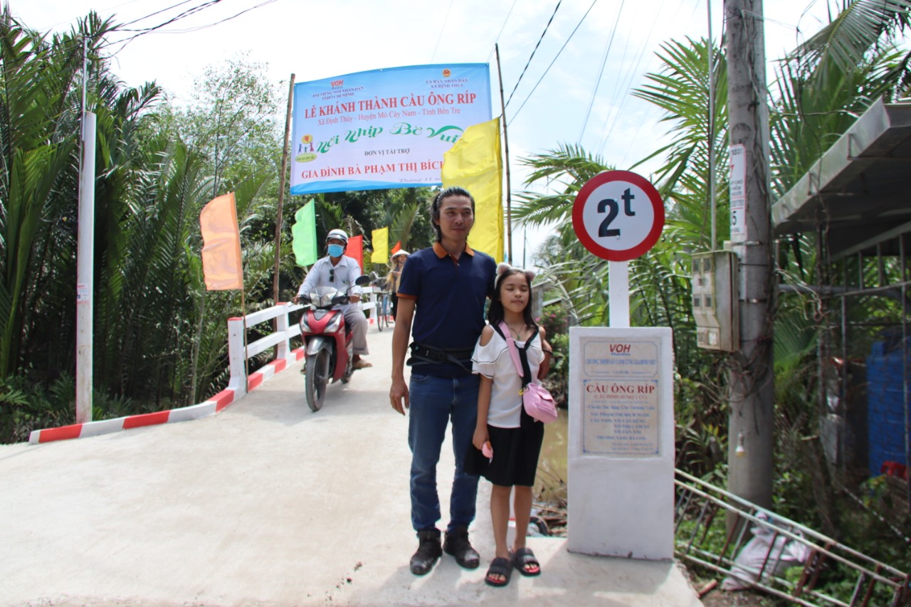 KHÁNH THÀNH CẦU ÔNG RÍP - XÃ ĐỊNH THỦY, HUYỆN MỎ CÀY NAM, TỈNH BẾN TRE