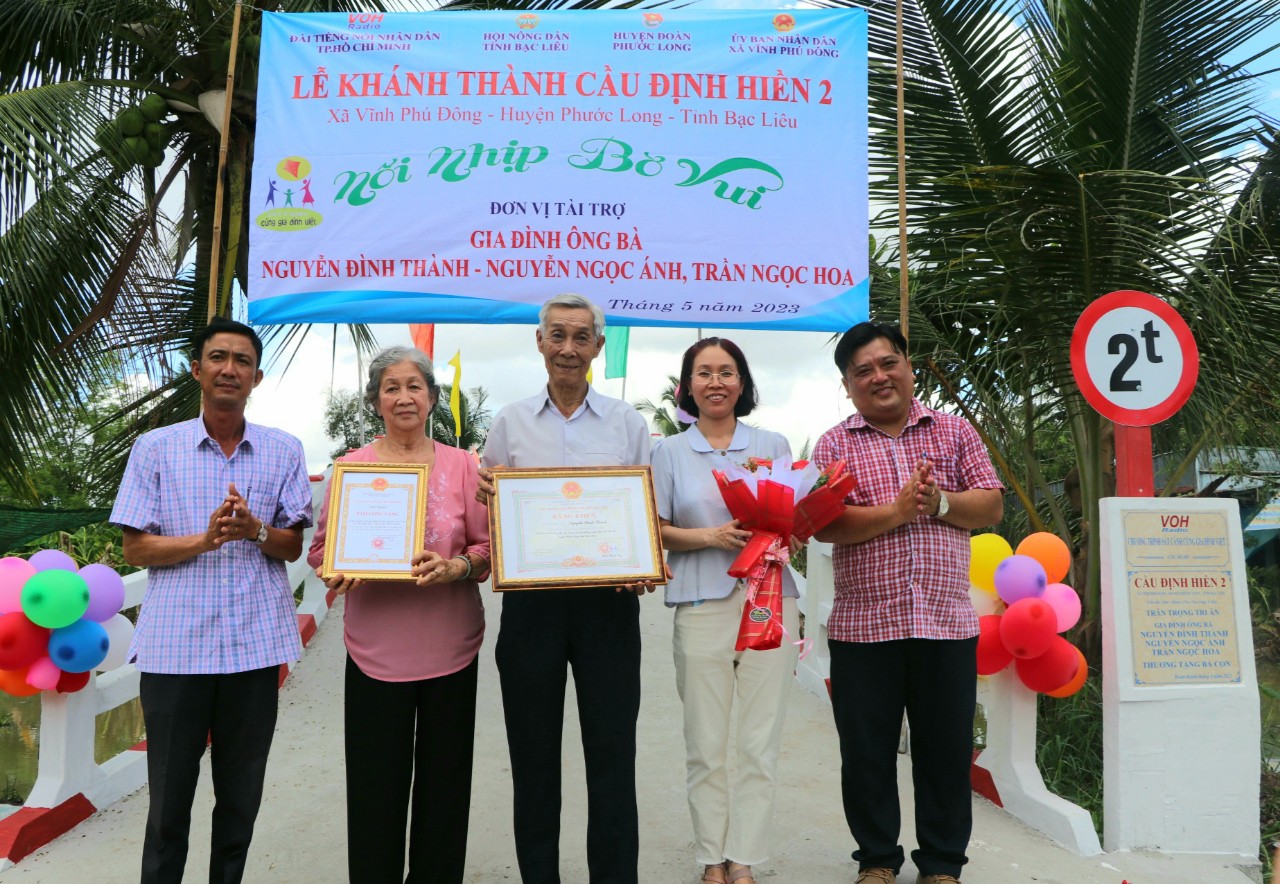 KHÁNH THÀNH CẦU ĐỊNH HIỀN 2 - XÃ VĨNH PHÚ ĐÔNG, HUYỆN PHƯỚC LONG, TỈNH BẠC LIÊU