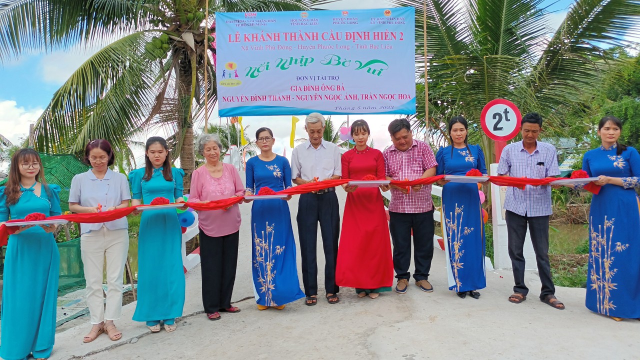 KHÁNH THÀNH CẦU ĐỊNH HIỀN 2 - XÃ VĨNH PHÚ ĐÔNG, HUYỆN PHƯỚC LONG, TỈNH BẠC LIÊU