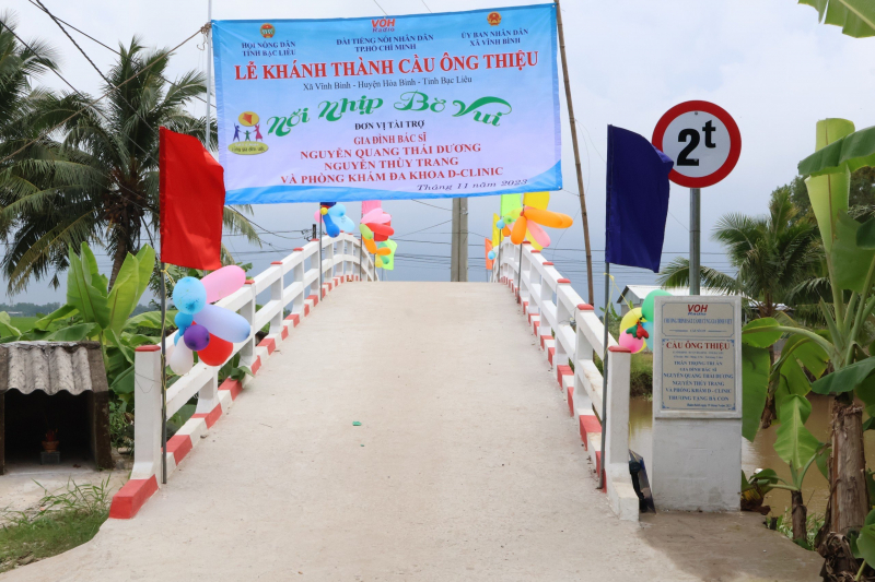 CẦU ÔNG THIỆU - XÃ VĨNH BÌNH, HUYỆN HÒA BÌNH, TỈNH BẠC LIÊU
