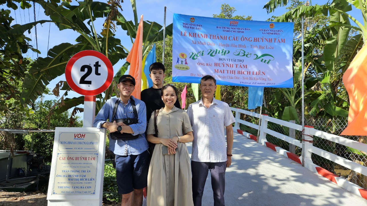 KHÁNH THÀNH CẦU ÔNG HUỲNH TÁM - XÃ MINH DIỆU, HUYỆN HÒA BÌNH, TỈNH BẠC LIÊU