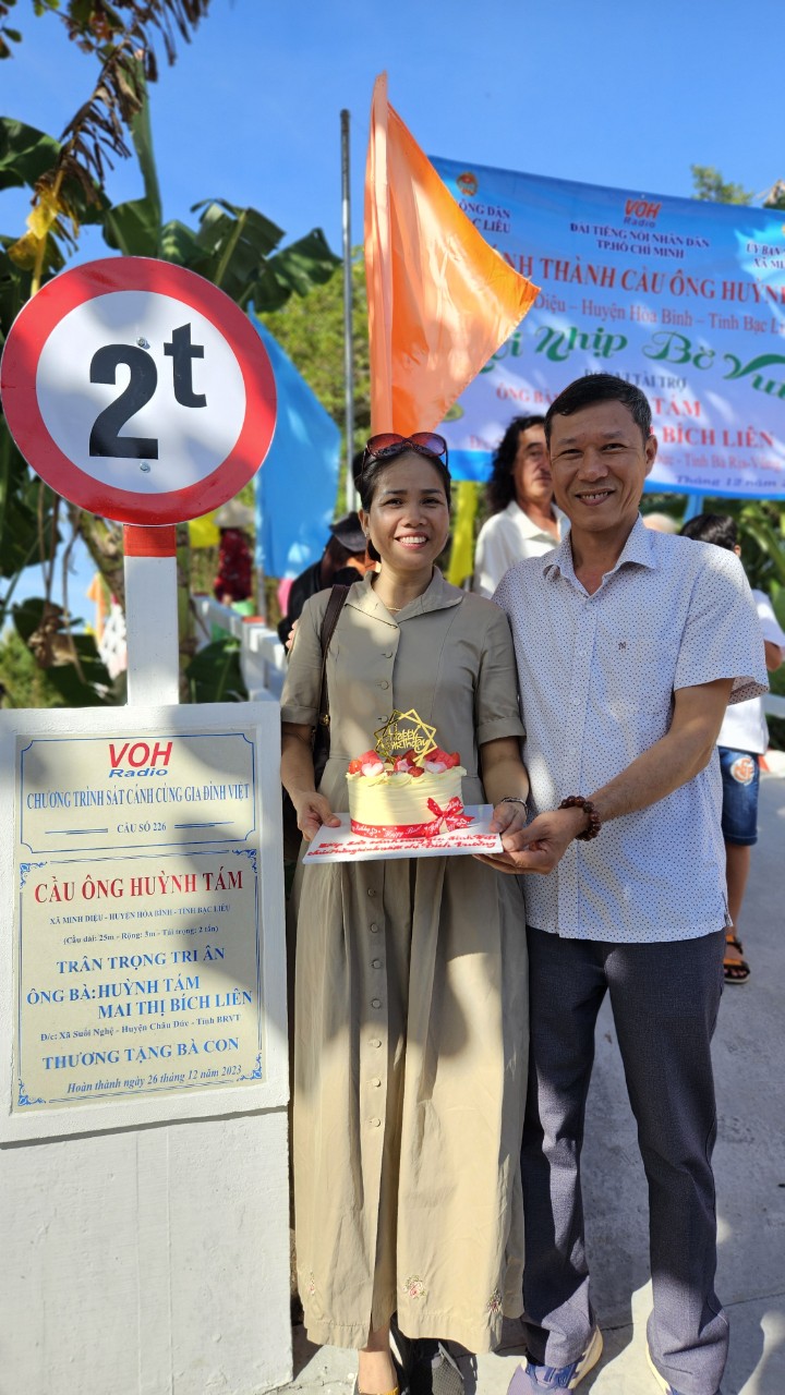KHÁNH THÀNH CẦU ÔNG HUỲNH TÁM - XÃ MINH DIỆU, HUYỆN HÒA BÌNH, TỈNH BẠC LIÊU