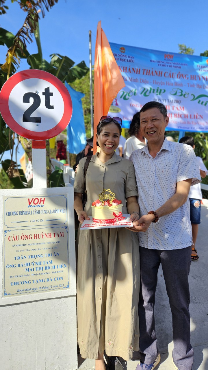 KHÁNH THÀNH CẦU ÔNG HUỲNH TÁM - XÃ MINH DIỆU, HUYỆN HÒA BÌNH, TỈNH BẠC LIÊU