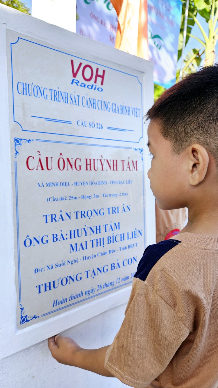 KHÁNH THÀNH CẦU ÔNG HUỲNH TÁM - XÃ MINH DIỆU, HUYỆN HÒA BÌNH, TỈNH BẠC LIÊU